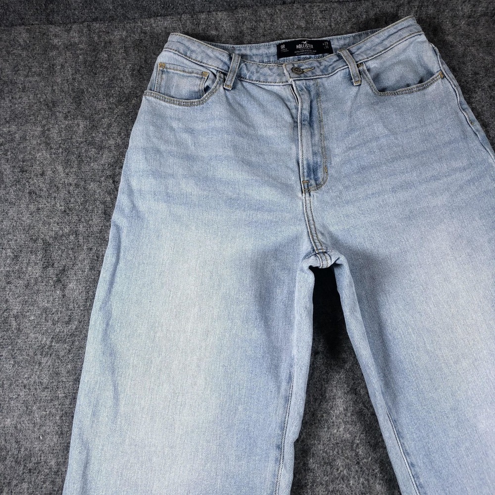 Hollister Dad Straight Jeans‎ Juniors 9 R Light Wash Ultra High Rise - Picture 3 of 16